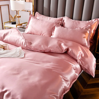 Decorbites™ Ice Rayon Satin Bettwäsche-Set: Kühlend, weich, sommerlicher Komfort für Einzel- bis Doppelbett