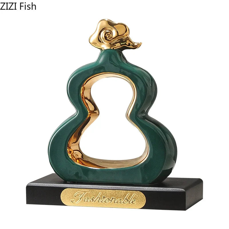 Gold Gourd Desk Sculpture