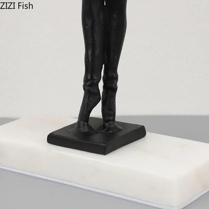 DecorBites™ Golden Ballerina Sculpture Desk Ornament Aesthetic Room Decor Figure
