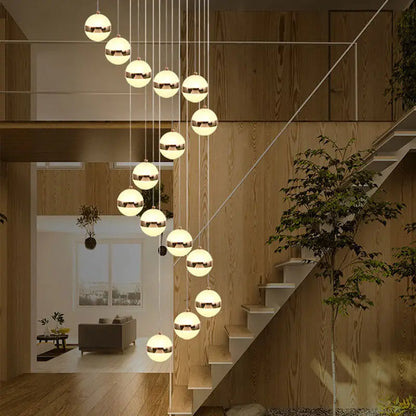 Decorbites™ Gold-Acrylic-Kronleuchter – Moderne LED-Beleuchtung für Treppenhäuser