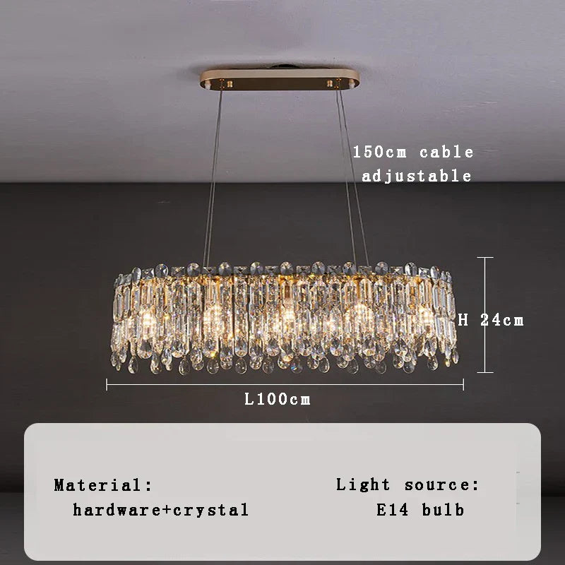 Decorbites™ Kristallanhänger-Lüster für Wohnzimmer Schlafzimmer - Luxus-Hanglampe von Lamparas Lustres