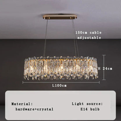 Decorbites™ Kristallanhänger-Lüster für Wohnzimmer Schlafzimmer - Luxus-Hanglampe von Lamparas Lustres