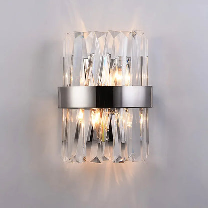 DecorBites™ Crystal Gold LED Wall Sconce Modern Light for Bedroom Living Room Home Decor
