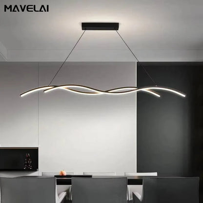 Modern Black and White Metal LED Pendant Light