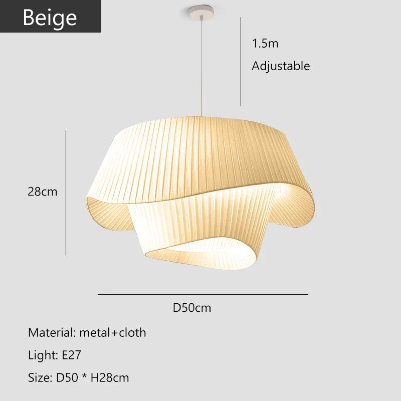 Decorbites™ Sahne Wind Fabric LED Hängelampe - Vintage Nordisch Minimalistisches Wohnraumdekoration