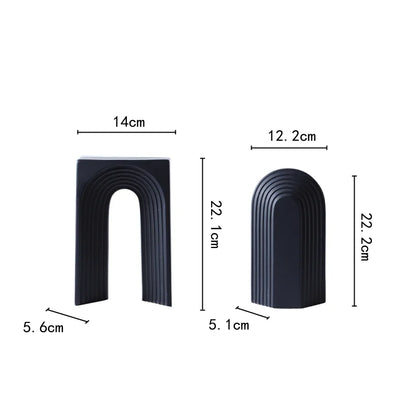 DecorBites™ Geometric Ceramic Semicircular Arch Decor Figurines Home Decor Accessories