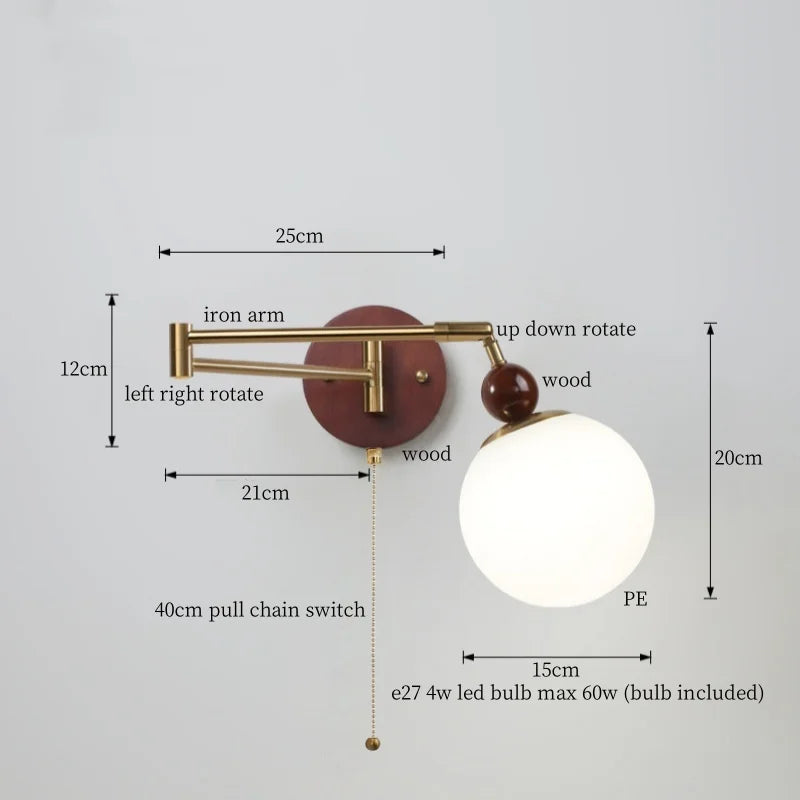 Decorbites™ Cremige Eisen LED Wandlampe für Schlafzimmer Wohnzimmer Badezimmer Spiegel Treppenlicht