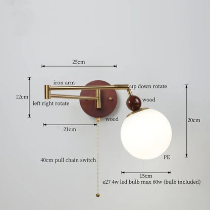 Decorbites™ Cremige Eisen LED Wandlampe für Schlafzimmer Wohnzimmer Badezimmer Spiegel Treppenlicht