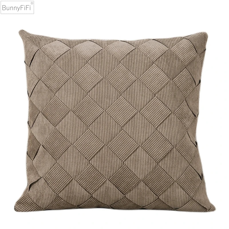 Decorbites™ Graue Web-Luxus-Kissenbezug 45x45 cm für Sofa Wohnzimmer Schlafzimmer