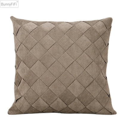 Decorbites™ Graue Web-Luxus-Kissenbezug 45x45 cm für Sofa Wohnzimmer Schlafzimmer