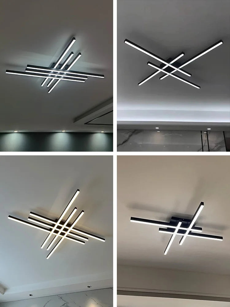 Decorbites™ Schwarze LED-Deckenleuchte Chandelier für das Hauptschlafzimmer und Wohnzimmer, energiesparende Beleuchtung