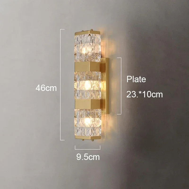 Decorbites™ Kristall-Rechteck-Wandleuchte: Luxuriöse moderne LED-Beleuchtung für Wohnzimmer, Schlafzimmer, Treppenhaus, TV-Dekoration