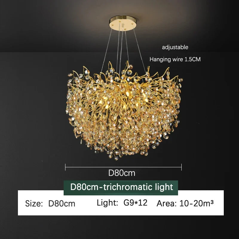 Crystal LED Ceiling Chandelier 120cm Diameter