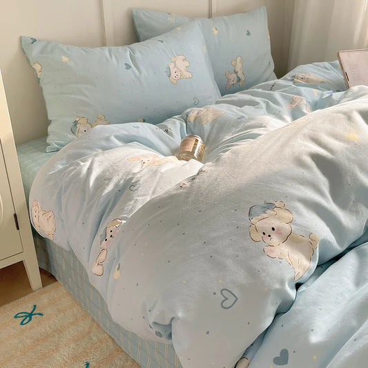Decorbites™ Baumwoll-Bettwäsche-Set mit Cartoon-Druck für alle Jahreszeiten