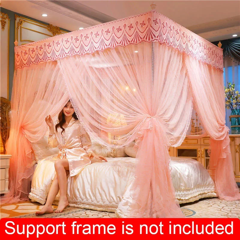 Lace Pleated Bed Canopy