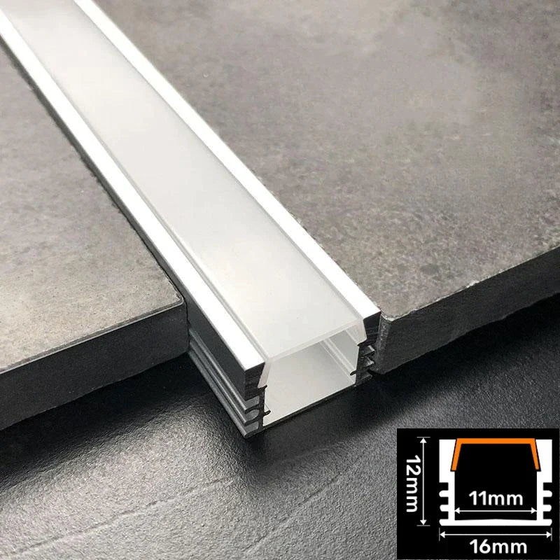 Decorbites™ LED-Aluminiumprofile Eckkanal mit transparenter/milchiger Abdeckung für Streifenleuchten
