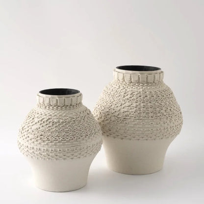 Decorbites™ Geometrische Falten-Keramik-Blumenvasen Heimdekoration Handwerkskunst