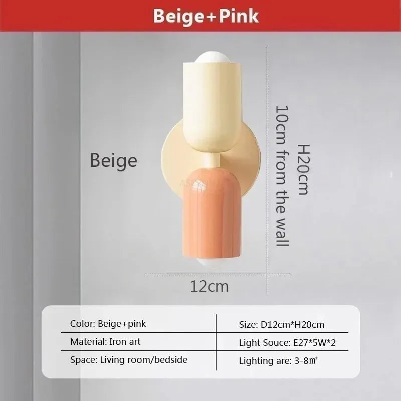 DecorBites™ Cream Double Head LED Wall Lamps for Living Room Bedroom Indoor Decoration