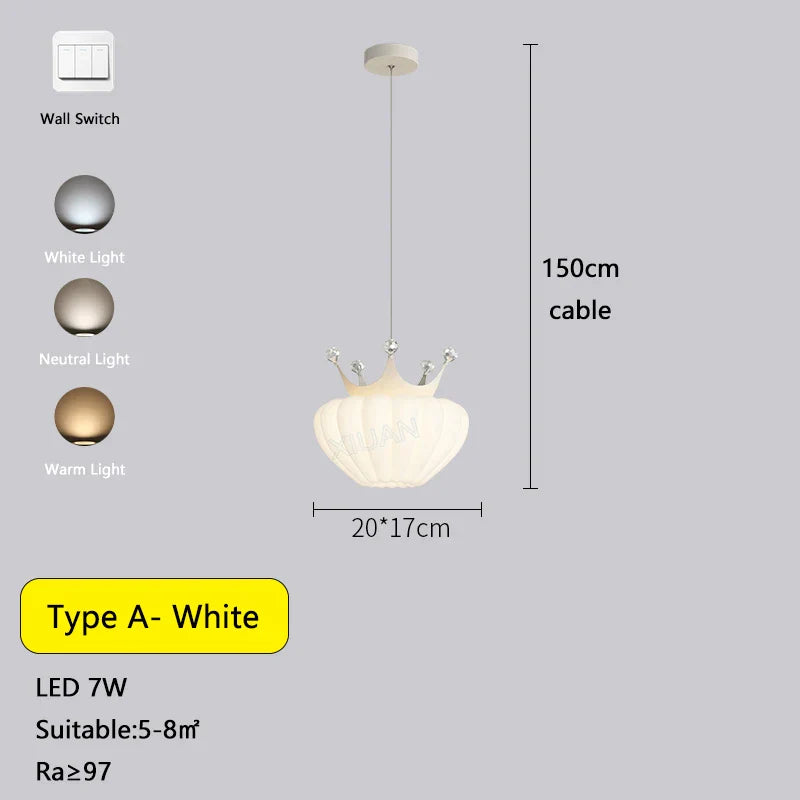 Decorbites™ Goldene Krone Anhängerleuchte: Luxuriöse Wolken-Hängeleuchte für Kinderzimmer und Wohnzimmer