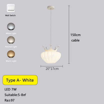 Decorbites™ Goldene Krone Anhängerleuchte: Luxuriöse Wolken-Hängeleuchte für Kinderzimmer und Wohnzimmer