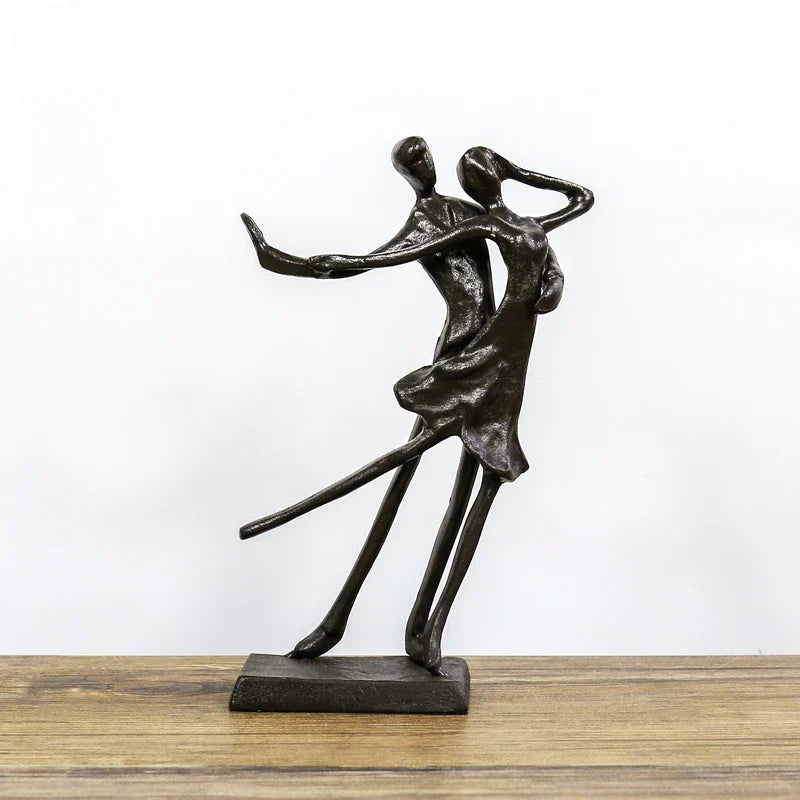 Decorbites™ Paar-Tänzer Porträt-Skulptur - Pas de Deux Wohnraum-Dekoration & Jahrestagsgeschenk