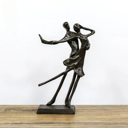 Decorbites™ Paar-Tänzer Porträt-Skulptur - Pas de Deux Wohnraum-Dekoration & Jahrestagsgeschenk