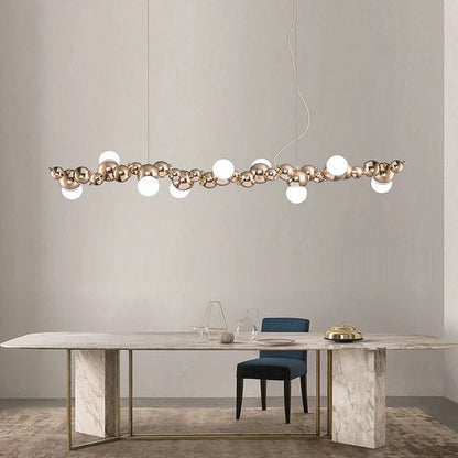 Decorbites™ Dimmbare LED-Hängeleuchte für das Wohnzimmer - Gold Silber Leuchte
