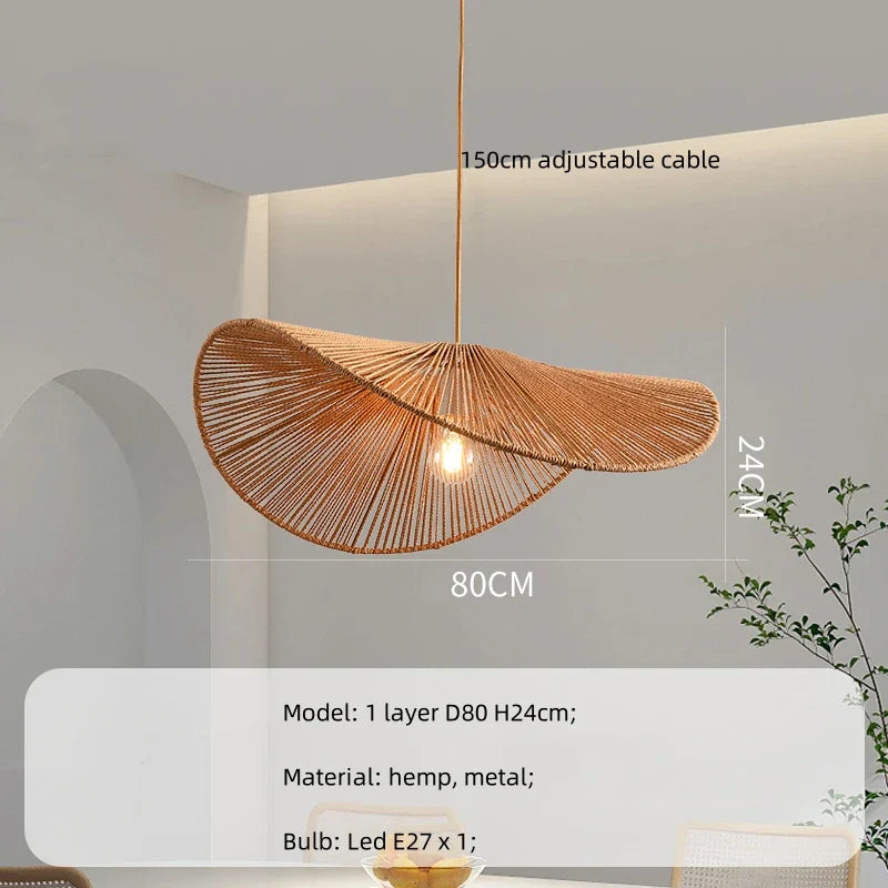 Decorbites™ Hanf-Hängelampen: Wabi Sabi LED-Innenleuchten