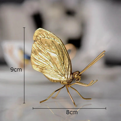 Decorbites™ Goldener Schmetterling Ameise Miniatur-Figur Schreibtisch-Dekoration Kunstwerk Dekor