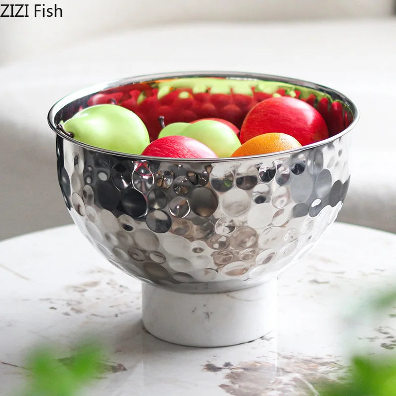 Decorbites™ Hammer-Muster Früchte-Schale: Elegantes Aufbewahrungstablett für Snacks, Nüsse und Desserts zu Hause