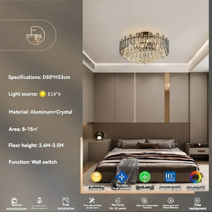 Decorbites™ Gold-Kristall-Deckenleuchter: Luxuriöser moderner LED-Hängeleuchter für die Einrichtung des Zuhauses