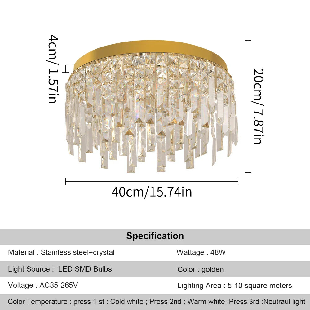 Decorbites™ Kristall-Deckenleuchter: Moderne LED-Runde Pendelleuchte für luxuriöse Wohnraumausstattung