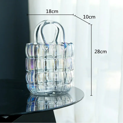 Decorbites™ Klar-Glas-Vasen-Terrarium-Handtasche zur Dekoration des Wohnzimmers