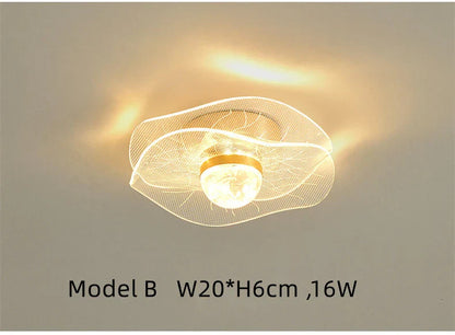 Decorbites™ Gold Akryl LED Deckenleuchte – Moderne nordische Stilbeleuchtung für die Hausdekoration