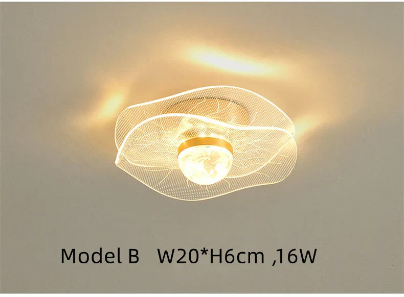 Gold Nordic Ceiling Light With Efficient LED
