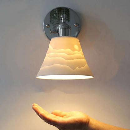 DecorBites™ Iron Ceramic LED Wall Lights | Nordic Modern Pull Chain Switch Sconce Wandlamp