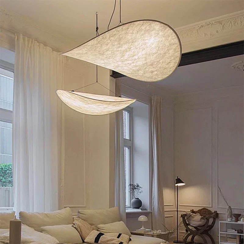 Decorbites™ Japanisches Wabi-Sabi-Minimalistisches Schlafzimmer-Lüster – Weiße Kunst-Teeraum-Beleuchtung