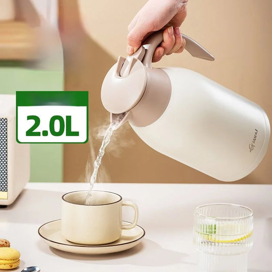 Decorbites™ Große 48-Stunden-Kaltflaschen 2000ML Thermotopf Heißwasser Kaffeekanne
