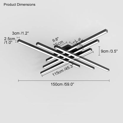 Decorbites™ Schwarze LED-Deckenleuchte Chandelier für das Hauptschlafzimmer und Wohnzimmer, energiesparende Beleuchtung