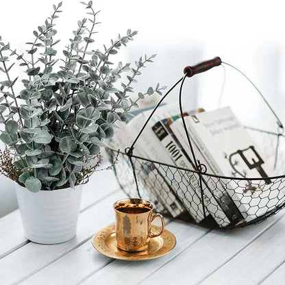 DecorBites™ Artificial Eucalyptus Leaves 100Pcs - Home Wedding Decoration Vase Fake Plants