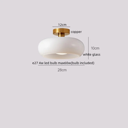 Decorbites™ Baumwoll-Form LED-Deckenleuchte – Creme. Nordischer Stil, Flur Balkon Veranda Licht.