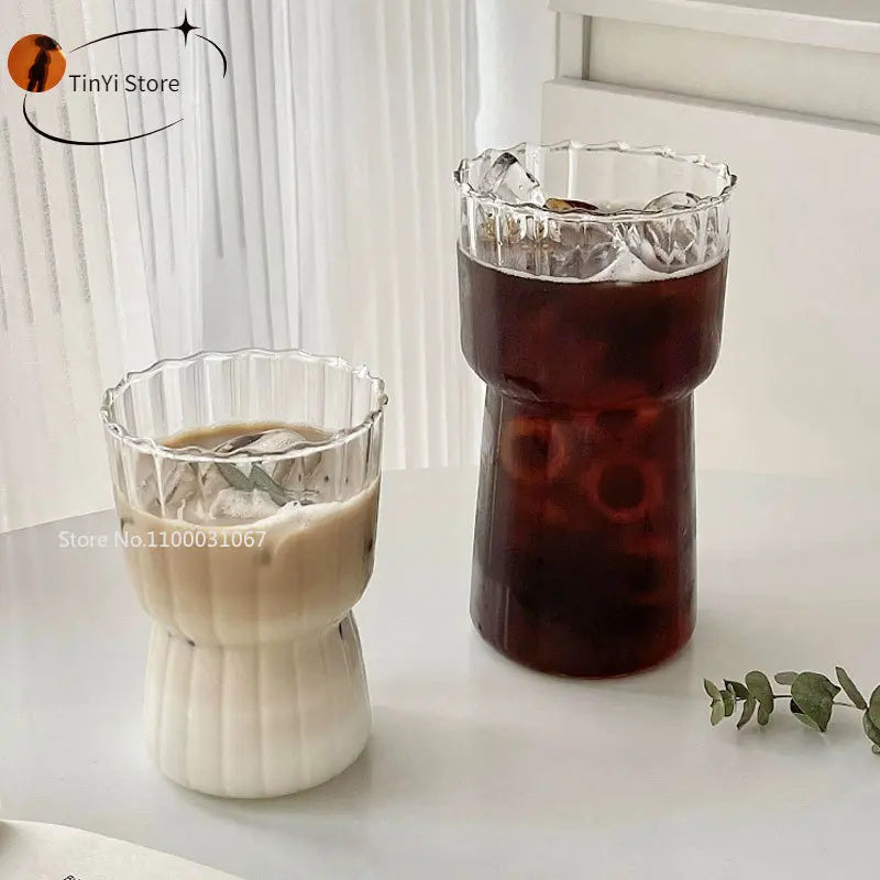 Glass Stripe Drinkware Cup