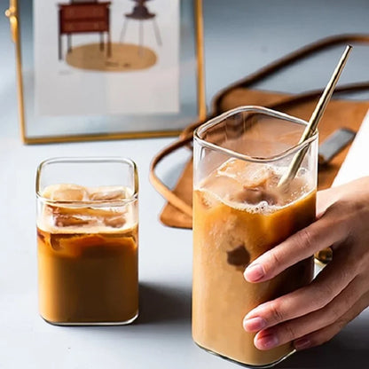 Decorbites™ Glas-Kaffeetasse Teetasse Becher mit Henkel Trinkgeschirr Frühstück Milchbecher Glasbecher