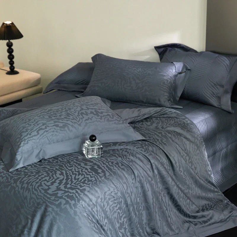 Embroidered Cotton Bedding Set 1000TC Full Size