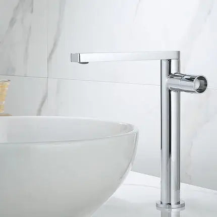 DecorBites™ Brushed Gold Basin Faucet: Single Handle Brass Bathroom Mixer Tap