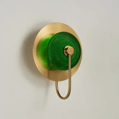 DecorBites™ Green Glass Gold Wall Sconce Nordic Lighting Fixture for Living Room Bedroom