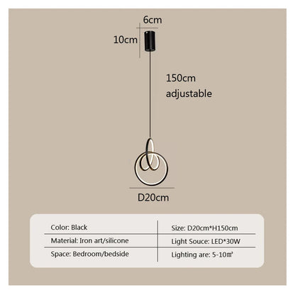 DecorBites™ LED Bedside Pendant Light Modern Decor Chandelier for Bedroom Living Room