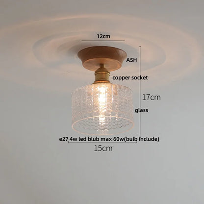 DecorBites™ Clear Glass LED Ceiling Lamp Copper Socket Modern Nordic Style Lighting