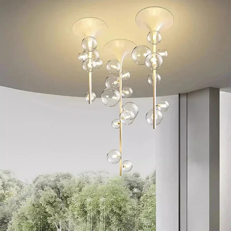 Decorbites™ LED-Blase-Leuchter aus klarem Glas-Kugeln als Hängeleuchte für Esszimmer & Bar