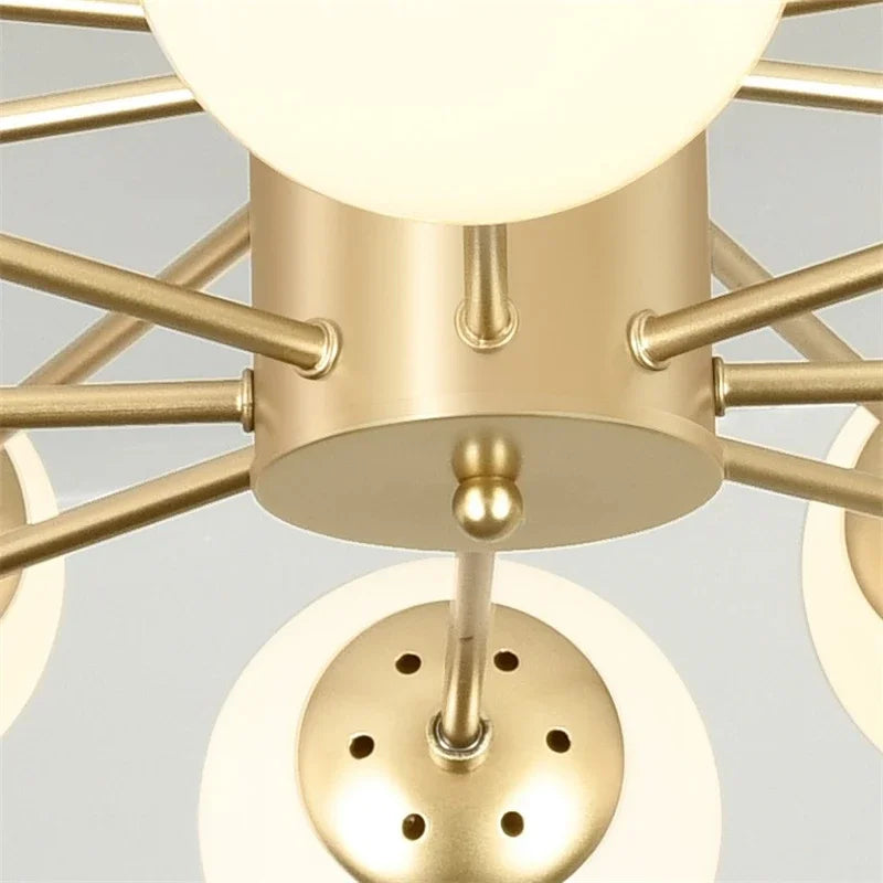 Decorbites™ Glas-Kugelleuchter Moderner Nordischer Kronleuchter LED Wohnzimmer-Dekoration